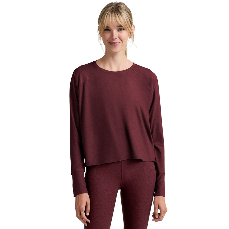 Featherweight Daydreamer Pullover – Midnight Burgundy Heather