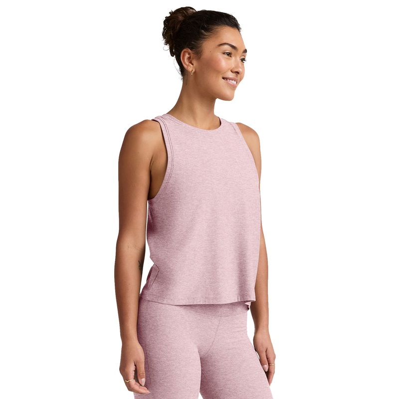 Featherweight Rebalance Tank – Blush Blooms Heather