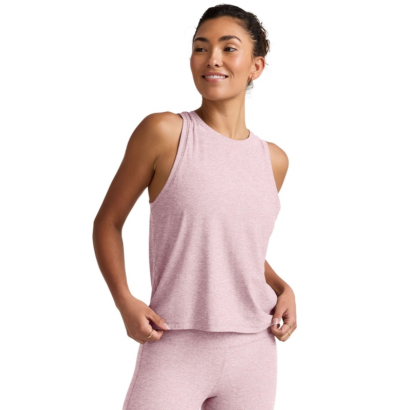 Featherweight Rebalance Tank – Blush Blooms Heather