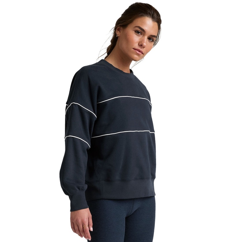 LuxeFleece Piper Oversized Sweatshirt – Nocturnal Navy