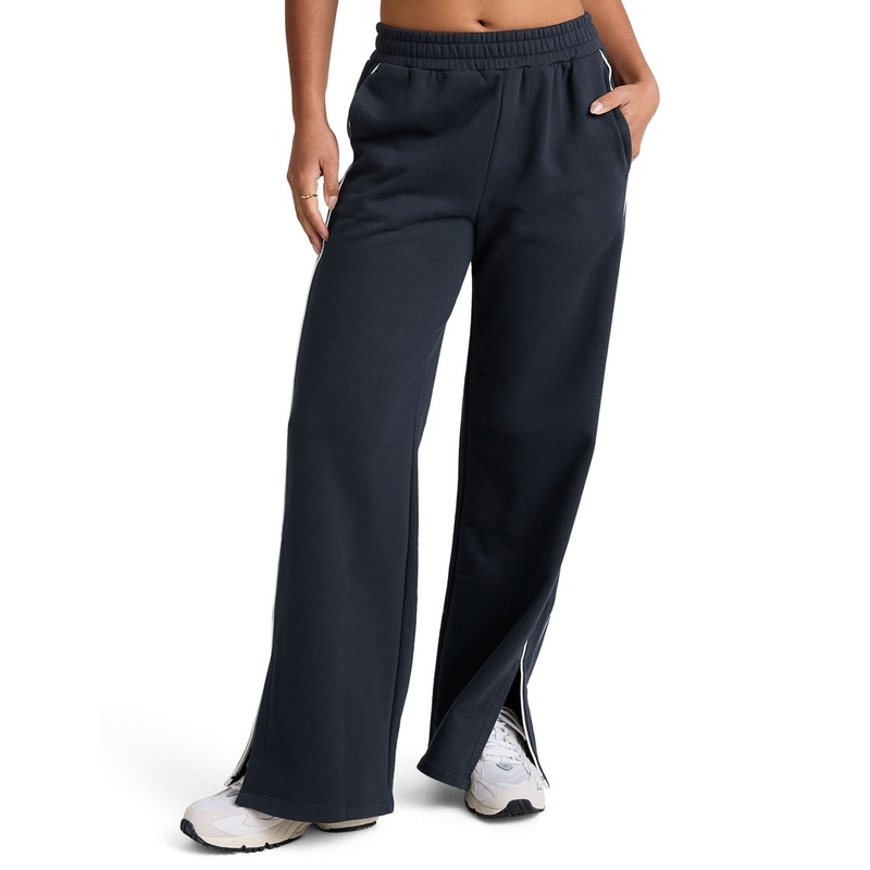 LuxeFleece Piper Wide Leg Pant – Nocturnal Navy