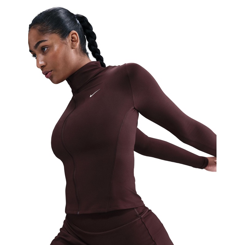 One Fitted Dri-FIT Full-Zip Jacket – Burgundy Crush/White