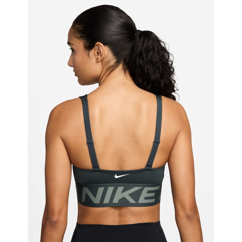 Pro Indy Plunge Medium-Support Sports Bra – Seaweed/Clay Green/White