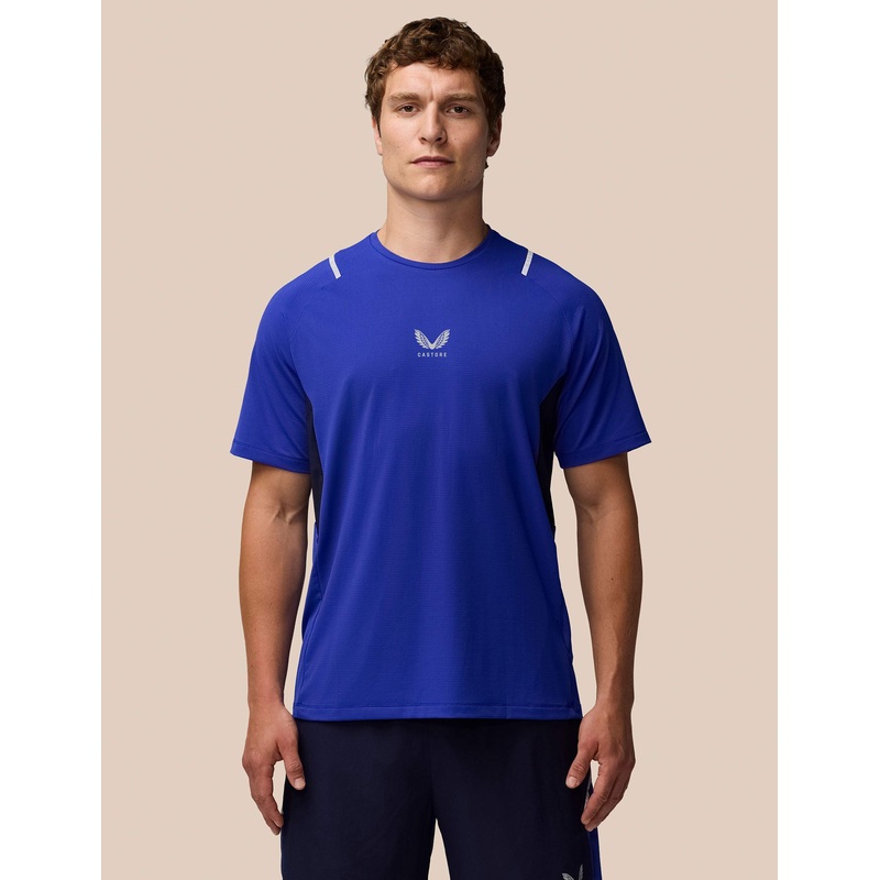 Short Sleeve T-Shirt – Azure Blue/Midnight Navy/Silver Reflective