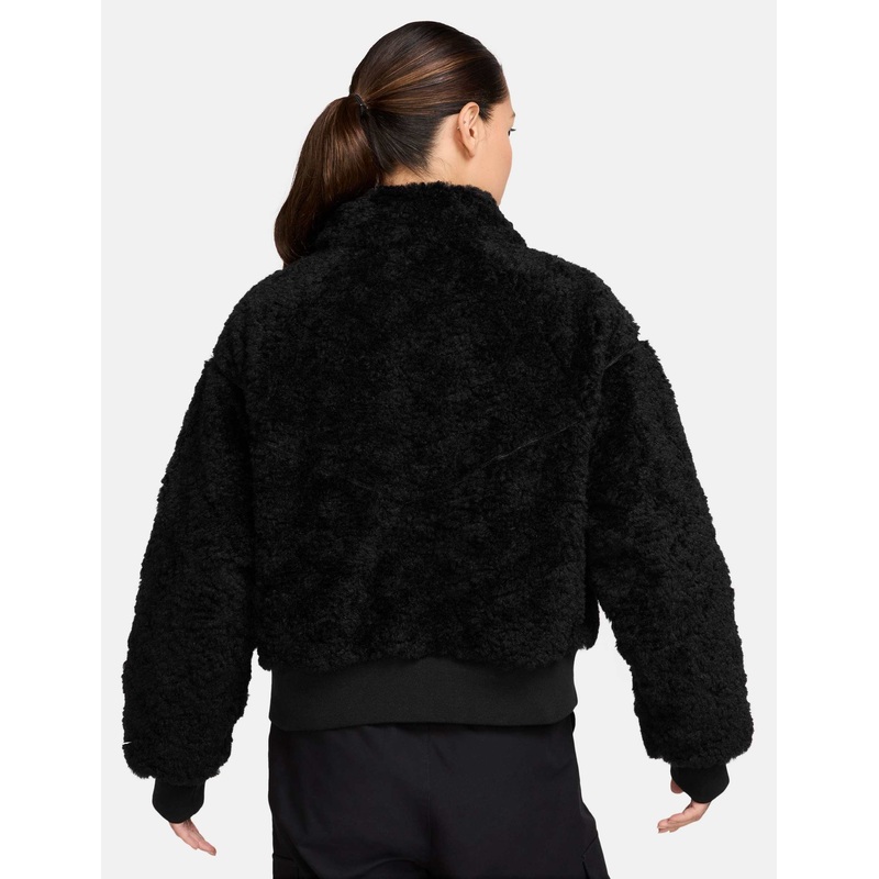 Sportswear Essential Fur Bomber Jacket – Black/Sail