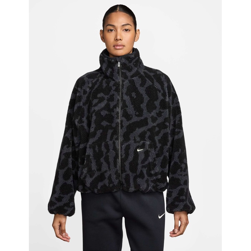 Sportswear High-Pile Fleece Jacket – Black/Black/Sail