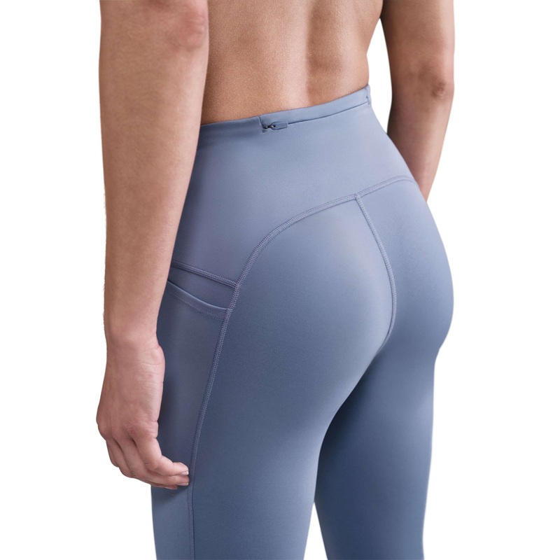 Swift High Waisted 7/8 Running Leggings with Pockets – World Indigo/Reflective Silver