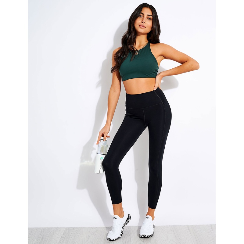 High Waisted 7/8 Pocket Legging – Black