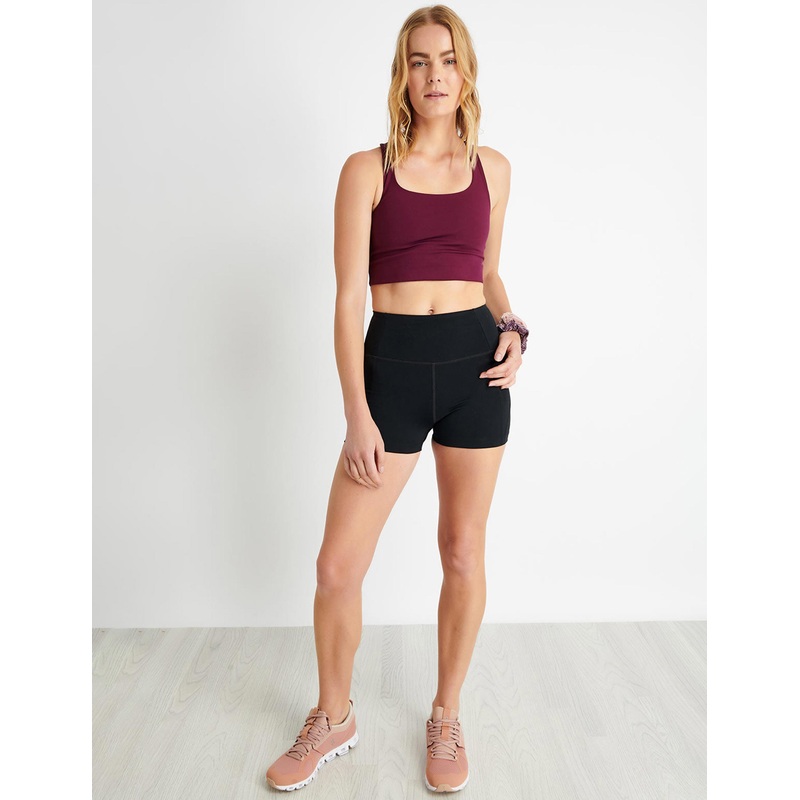 High Waisted Run Short – Black