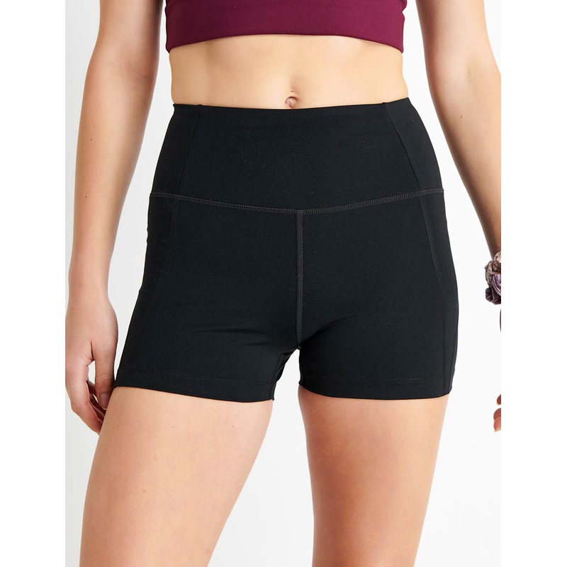High Waisted Run Short – Black