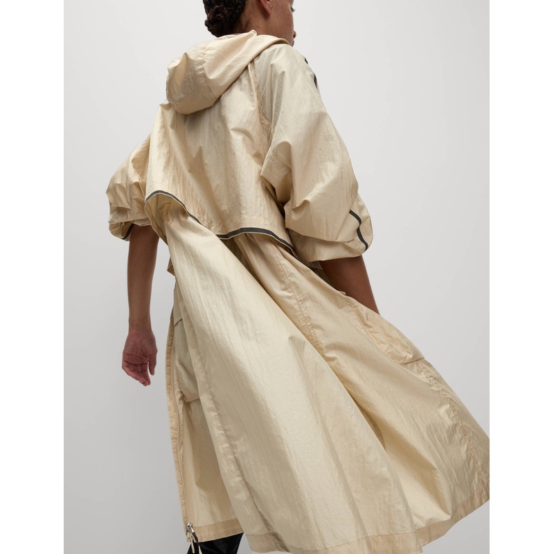 Packable Iridescent Hooded Parka with Stormwear – Antique Cream