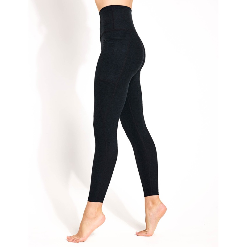Spacedye Out Of Pocket High Waisted Midi Legging – Darkest Night