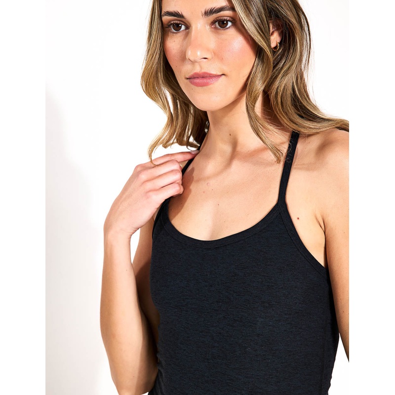 Spacedye Slim Racerback Cropped Tank – Darkest Night