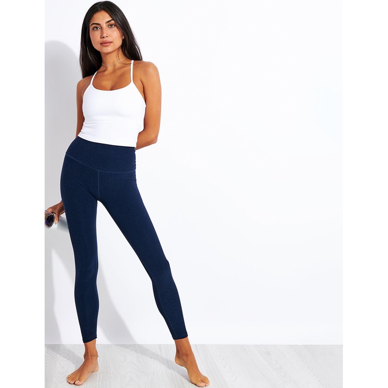 Spacedye Slim Racerback Cropped Tank – White Light