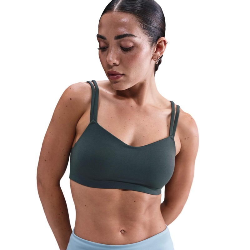 Zenvy Strappy Sports Bra – Seaweed/White