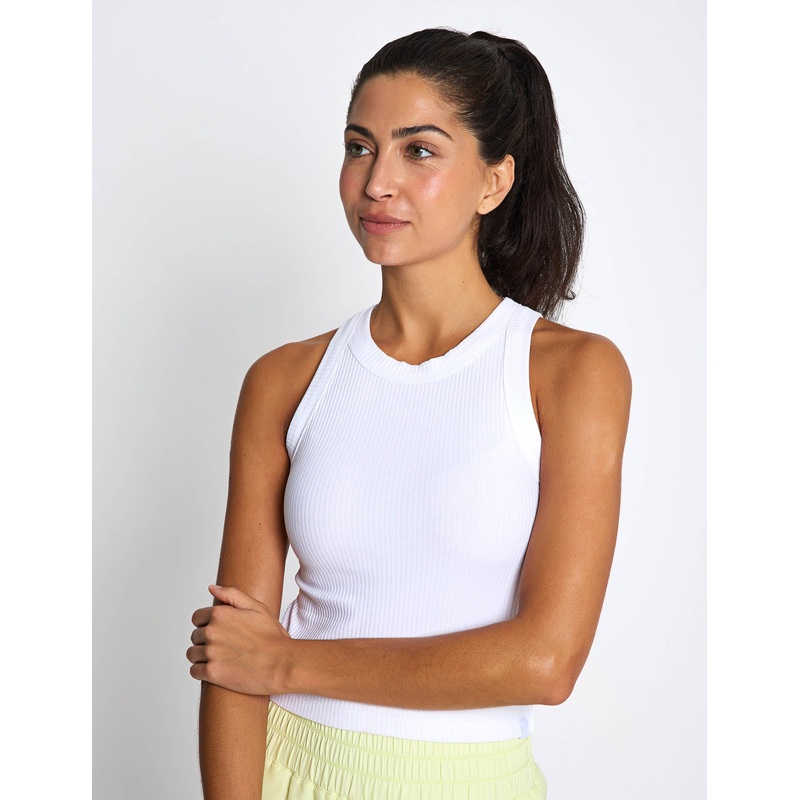 Harmony Tank Top – White Rib