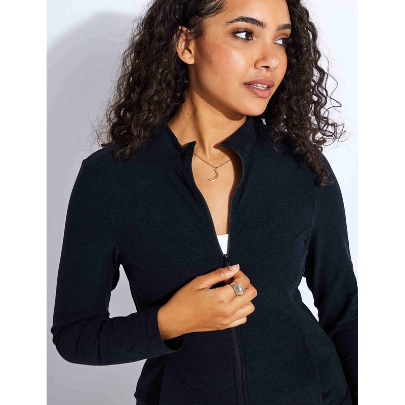 Spacedye On The Go Mock Neck Jacket – Darkest Night