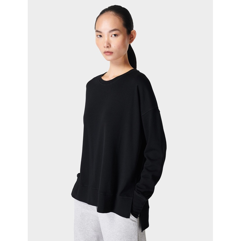 After Class Longline Sweatshirt – Black