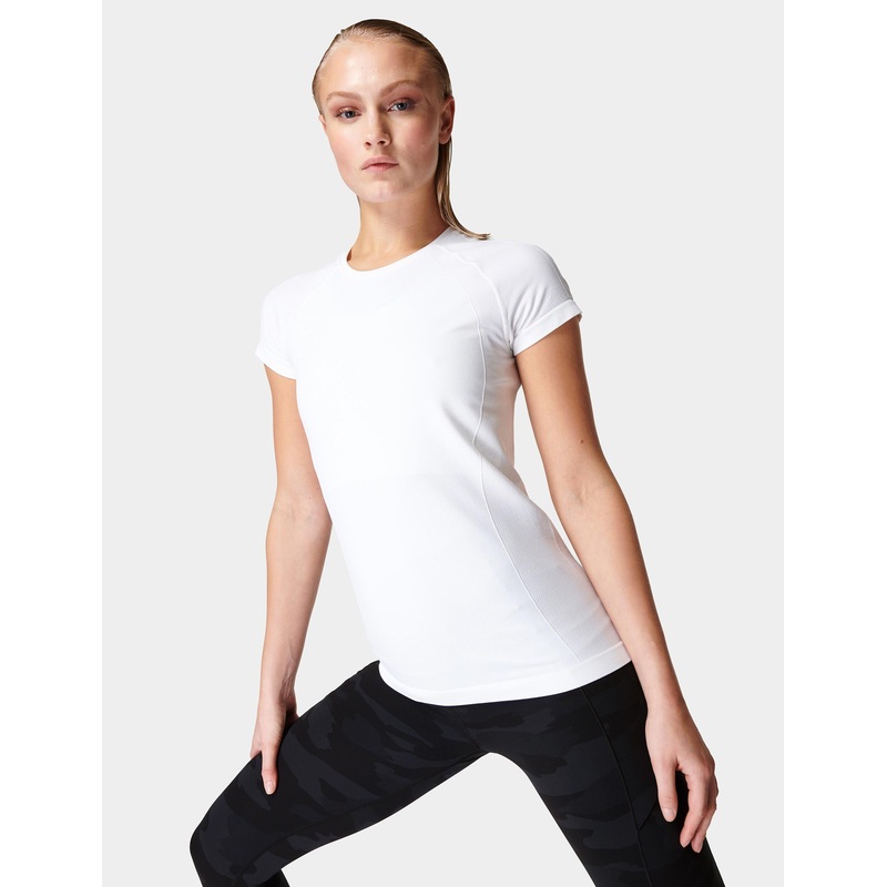 Athlete Seamless Gym T-Shirt – White