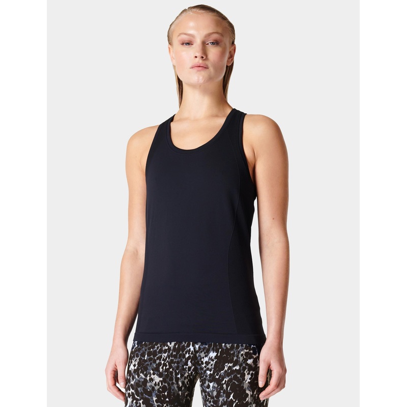 Athlete Seamless Gym Vest – Black