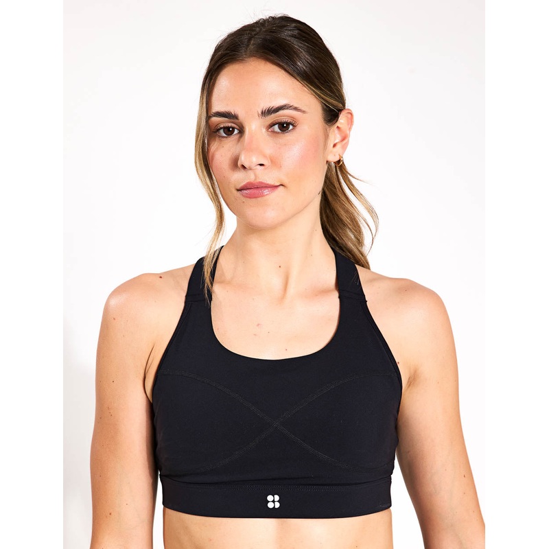 Power Medium Support Sports Bra – Black
