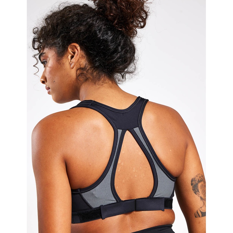 Swoosh High Support Bra – Black/Iron Grey/White