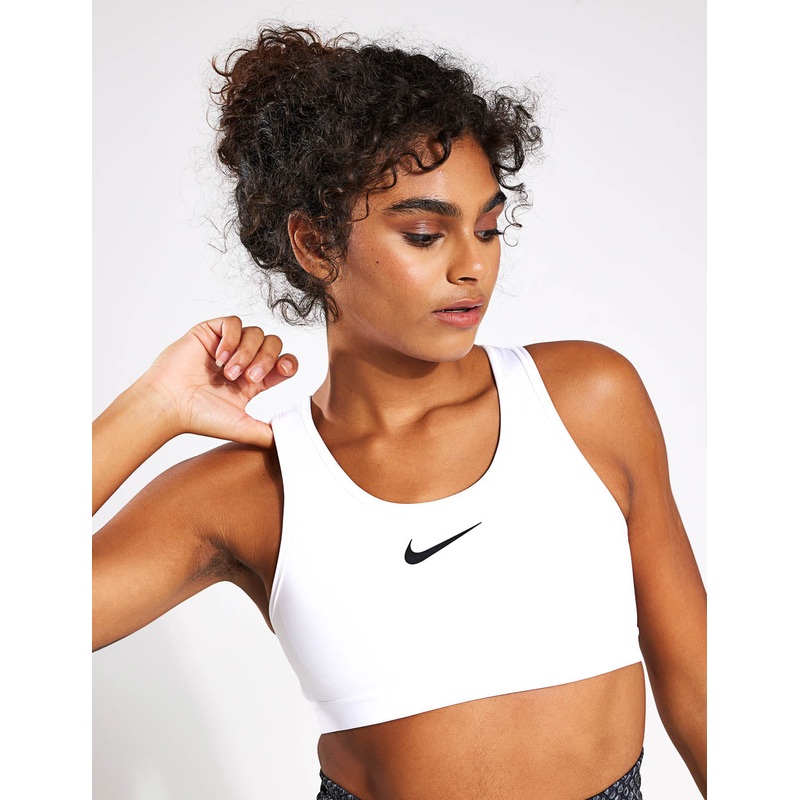 Swoosh High Support Bra – White/Black