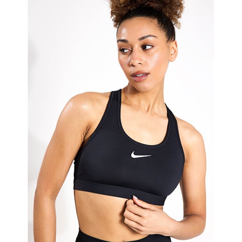 Swoosh Medium Support Bra – Black/White