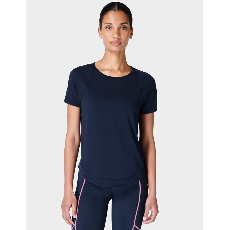 Breathe Easy Running T-Shirt – Navy Blue