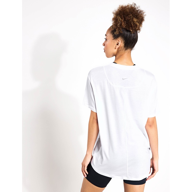 One Relaxed Dri-FIT Short-Sleeve Top – White/Black