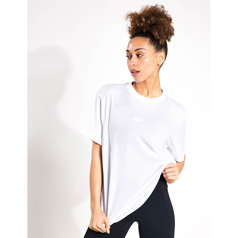 One Relaxed Dri-FIT Short-Sleeve Top – White/Black