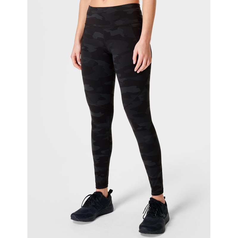 Power Gym Leggings – Ultra Black Camo Print