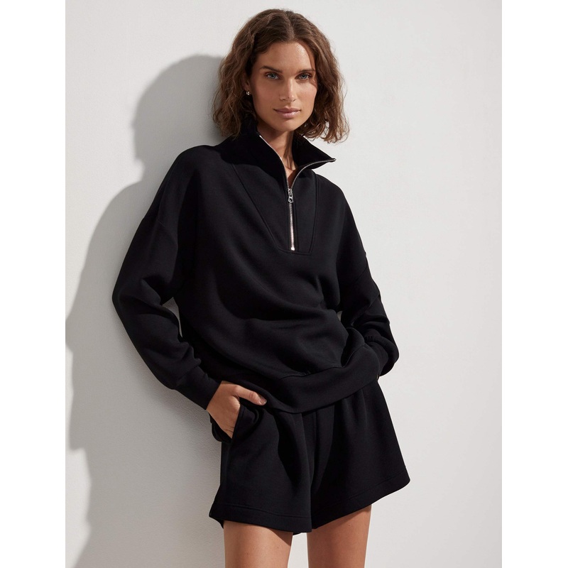 Hawley Half Zip Sweat – Black