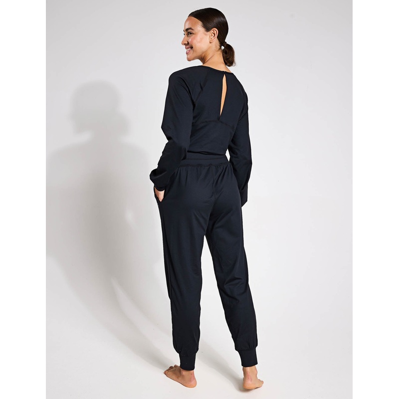 Gaia Yoga Long Sleeve Jumpsuit – Black