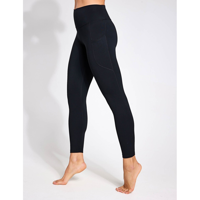 One High Waisted 7/8 Leggings with Pockets – Black