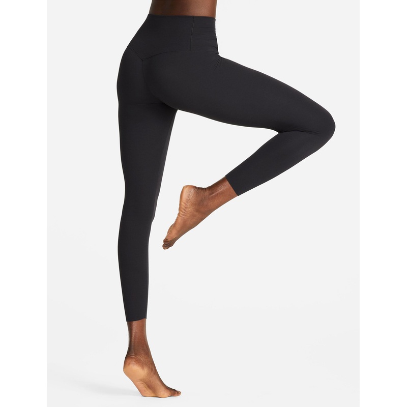 Zenvy High Waisted 7/8 Leggings – Black