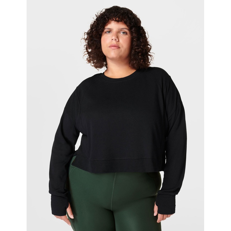 After Class Crop Sweatshirt – Black