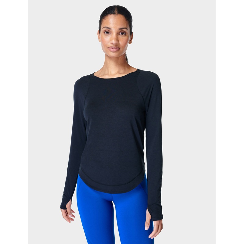 Breathe Easy Running Long Sleeve Top – Black