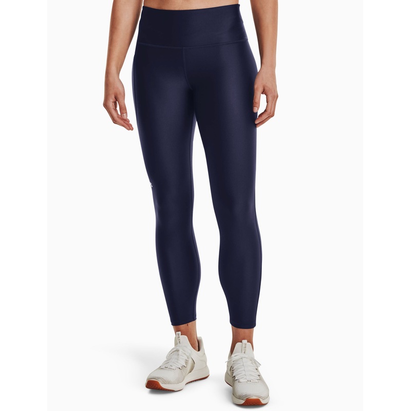 HeatGear Armour No-Slip Waistband Ankle Leggings – Midnight Navy/White