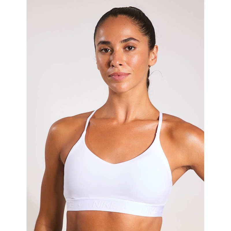 Indy Light Support Sports Bra – White/Stone Mauve