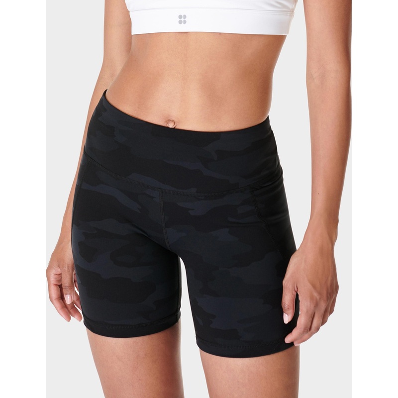 Power 6″ Cycling Shorts – Ultra Black Camo Print