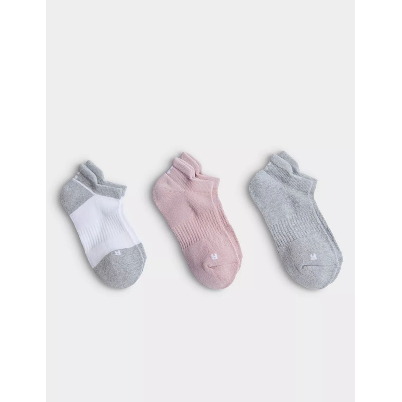 Workout Trainer Socks 3 Pack – Light Grey Marl