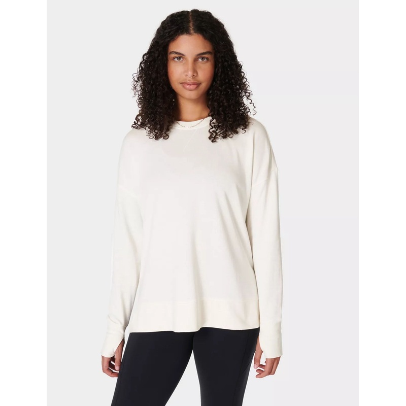 After Class Longline Sweatshirt – Lily White