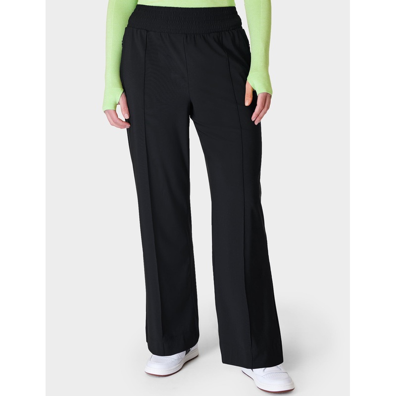 Explorer Wide Leg Track Trousers – Black