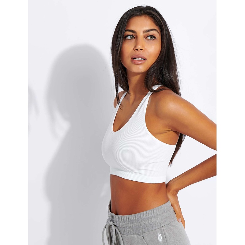 Free Throw Crop – White