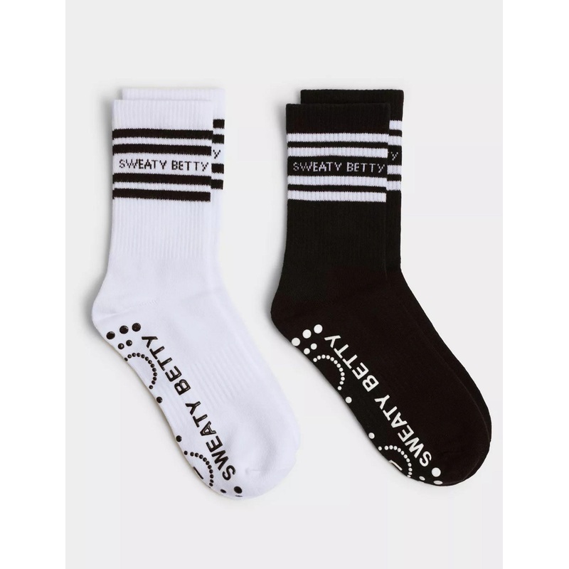 Mid Length Ankle Gripper Socks 2 pack – White