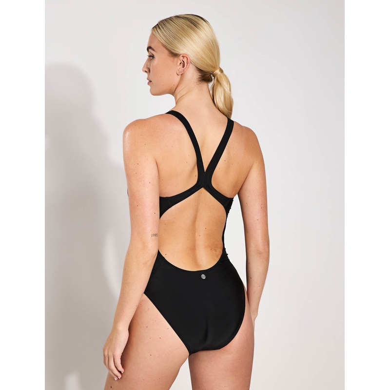 3 Bar Logo Swimsuit – Black/White