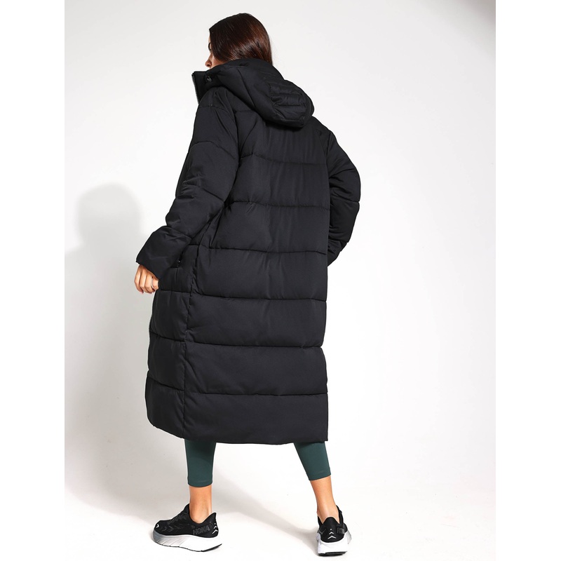 Long Puffer Jacket – Black