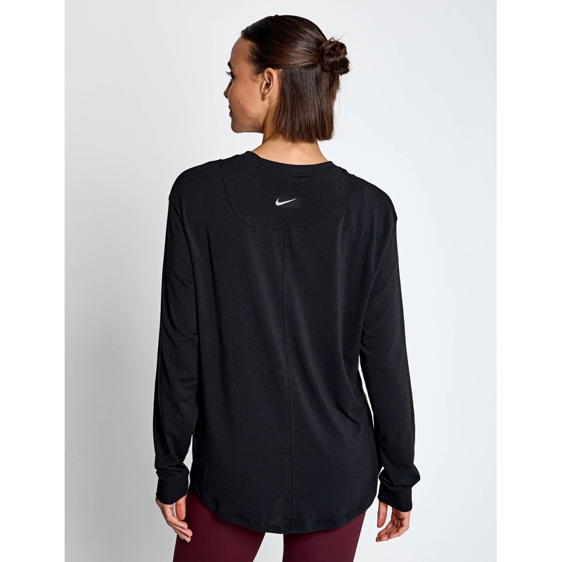 One Relaxed Dri-FIT Long-Sleeve Top – Black