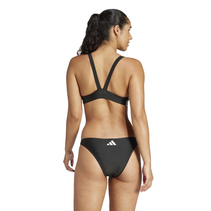 3-Stripes V-Back Bikini – Black/White